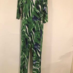 Wall Street Paint Design Romper Pants Size M